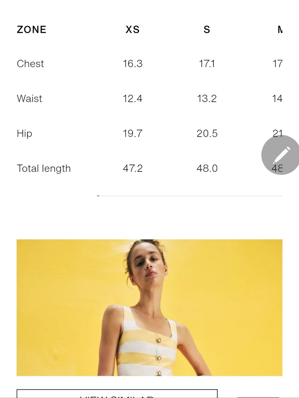 Zara Yellow and White Striped Square-Neck Midi Dress - Picture 8 of 16